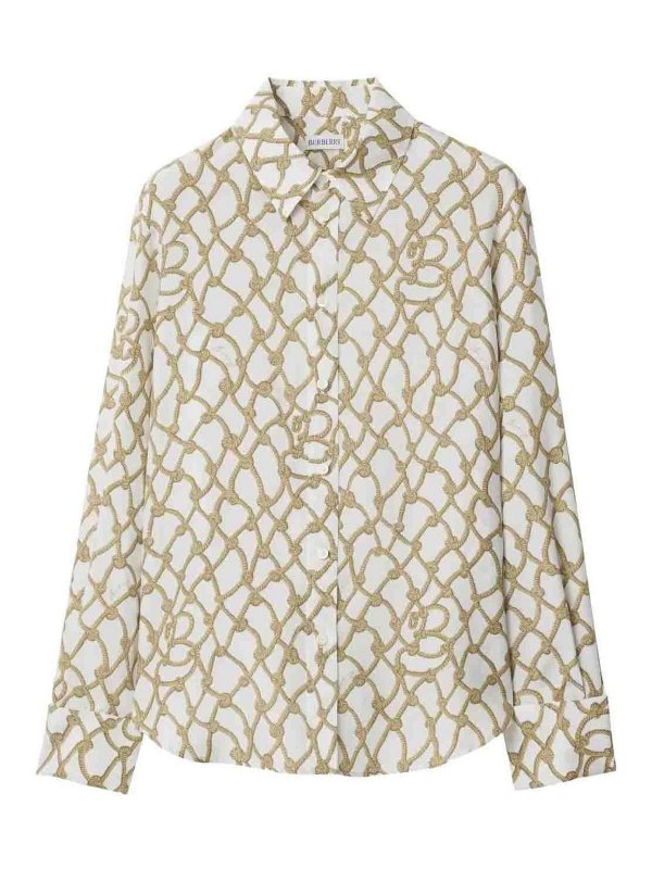 BURBERRY: shirts - Silk Shirt With Knot Pattern