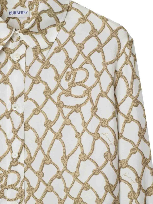 BURBERRY: shirts online - Silk Shirt With Knot Pattern