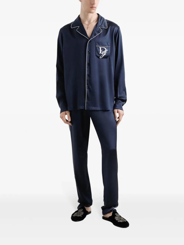DOLCE & GABBANA: casual trousers online - Pyjama Silk Pants