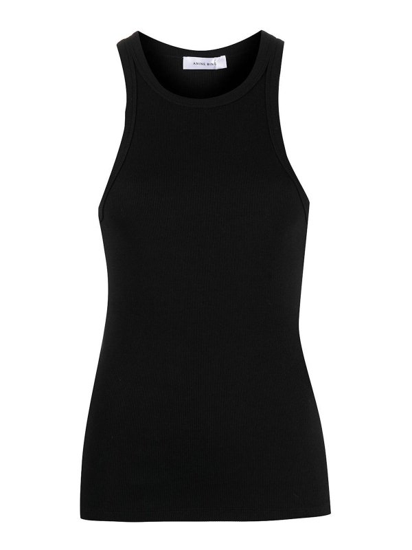 ANINE BING: トップス＆タンクトップ - トップ/タンクトップ - 黒