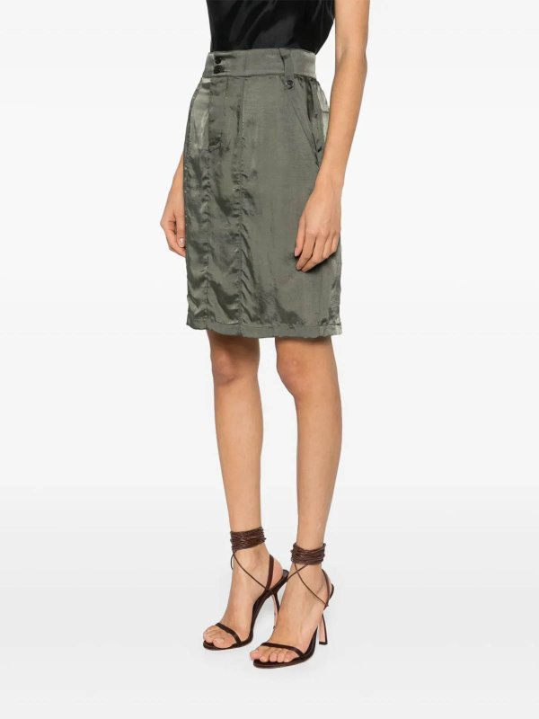 The Best Shops SAINT LAURENT: mini skirts - Satin Pencil Mini Skirt