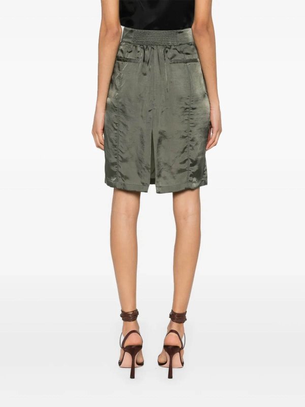 Satin Pencil Mini Skirt shop online: SAINT LAURENT