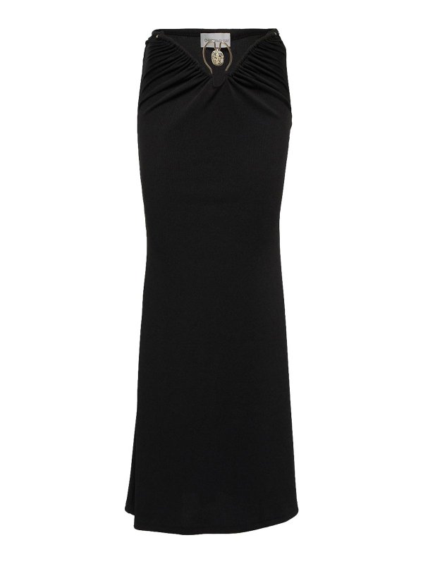 CHRISTOPHER ESBER: ロングシャツ - ロングスカート - 黒