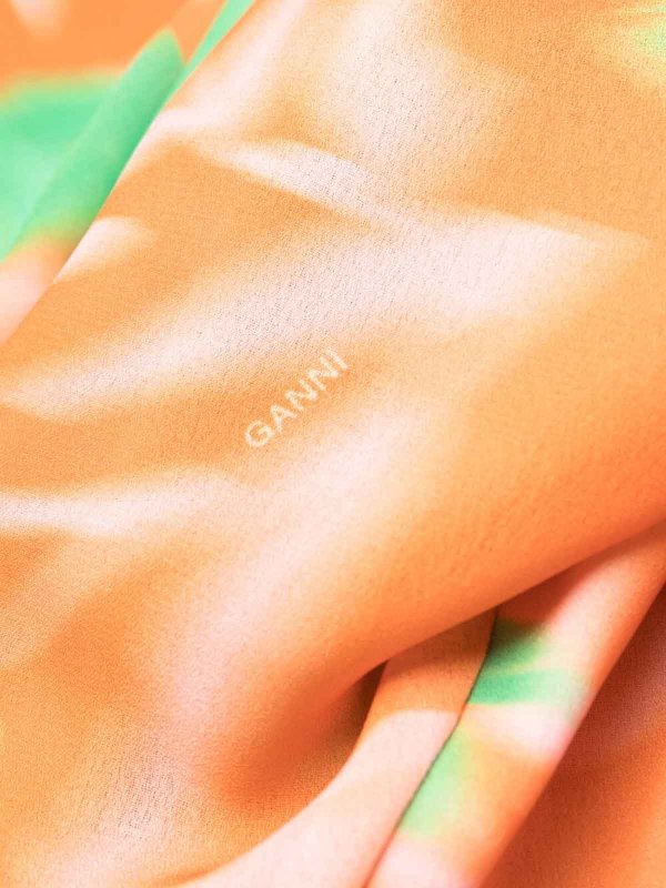 GANNI buy online 膝丈ドレス - オレンジ