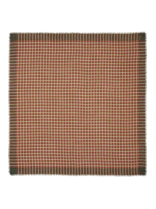 SAINT LAURENT: scarves online - Madras-Motif Large Square Scarf