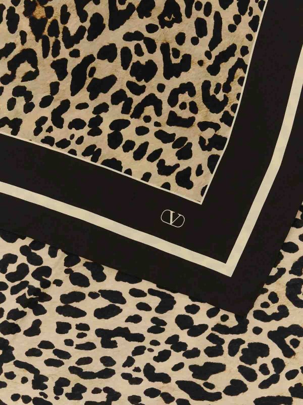 VALENTINO GARAVANI: scarves online - Leopard-Print Scarf