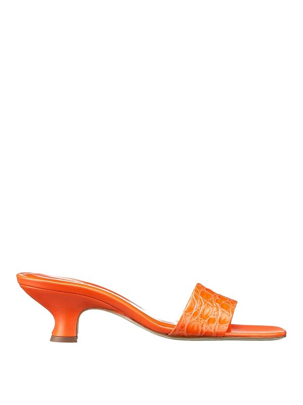 BY FAR: Zapatos chinelas - Chinelas - Naranja