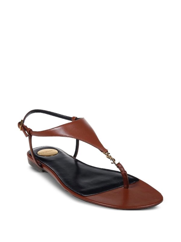 SAINT LAURENT: sandals online - Cassandra Sandals In Smooth Leather