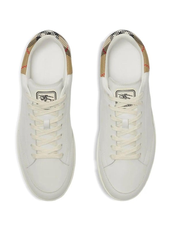 BURBERRY: trainers online - Leather Trainers