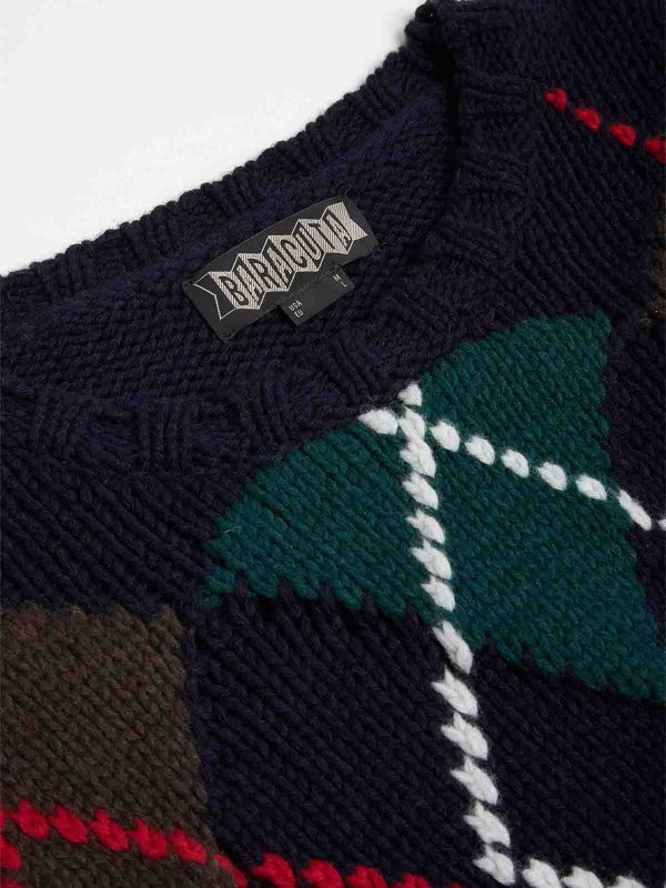 BARACUTA: クルーネック online - クルーネック - ダークブルー