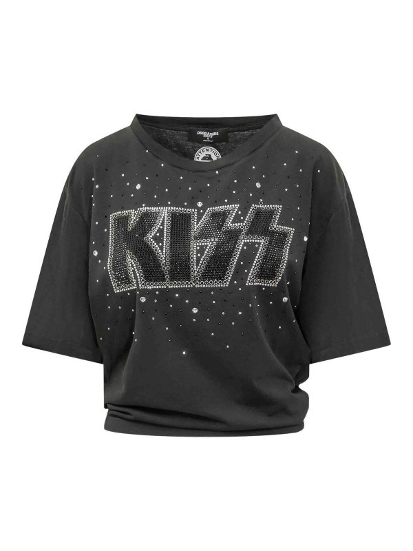 DSQUARED2: t-shirt - Taglio corto e fresco