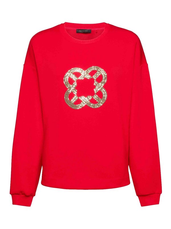 ELENA MIRO`: スウェット＆セーター - スウェットシャツ/セーター - 赤