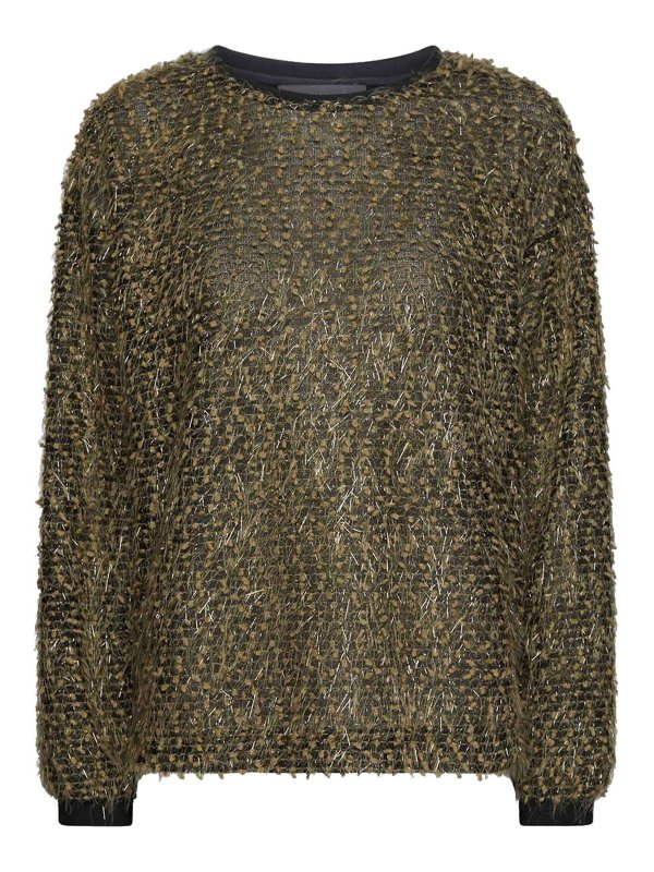 ELENA MIRO`: スウェット＆セーター - スウェットシャツ/セーター - ダークグリーン