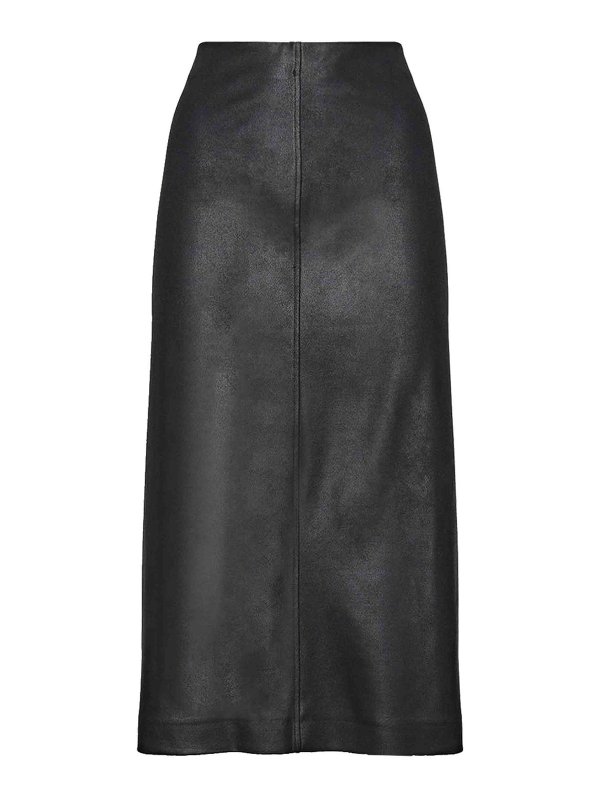 ELENA MIRO`: ニーレングススカート＆ミディ丈 - 膝丈/ミディスカート - 黒