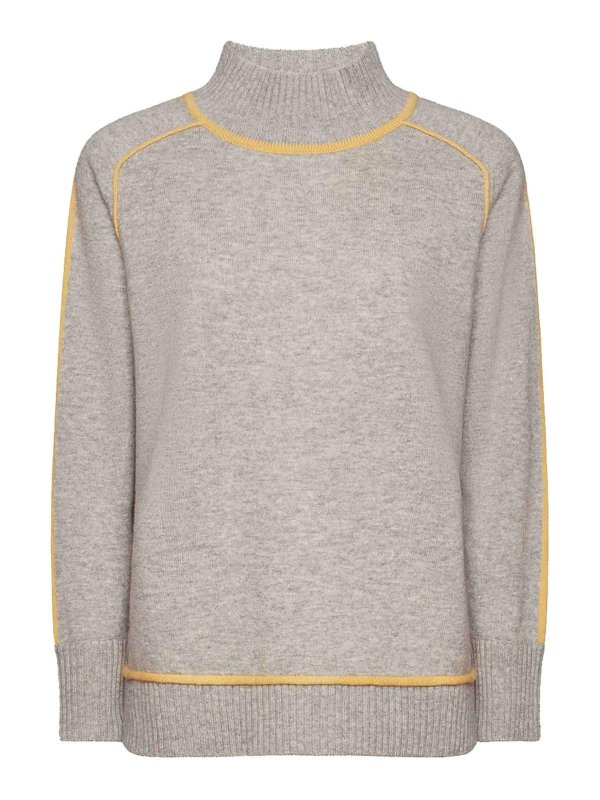 ELENA MIRO`: Col roulé & Col polo - Pull Col Roulé - Gris