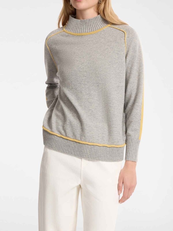 ELENA MIRO`: Col roulé & Col polo online - Pull Col Roulé - Gris