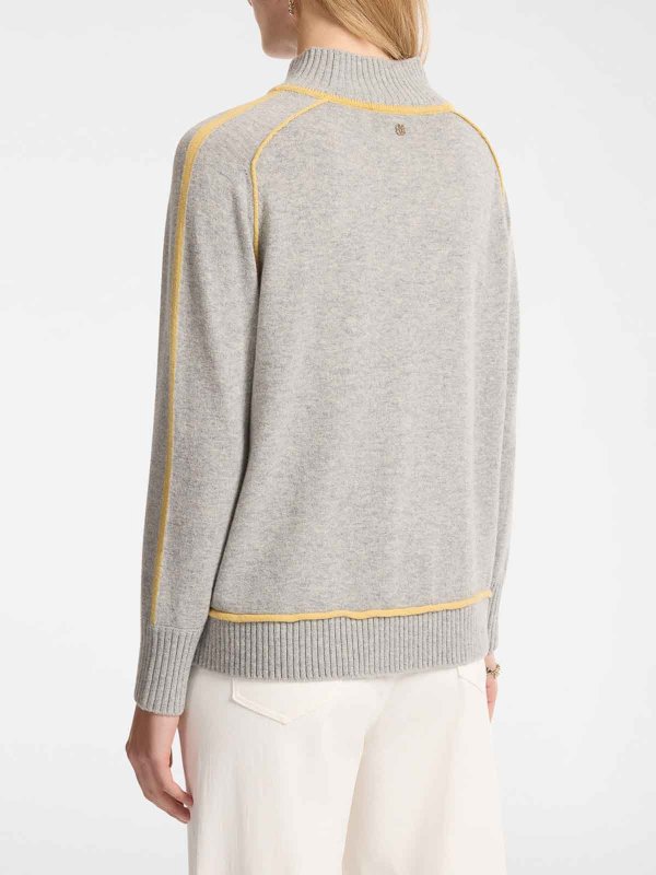 The Best Shops ELENA MIRO`: Col roulé & Col polo - Pull Col Roulé - Gris