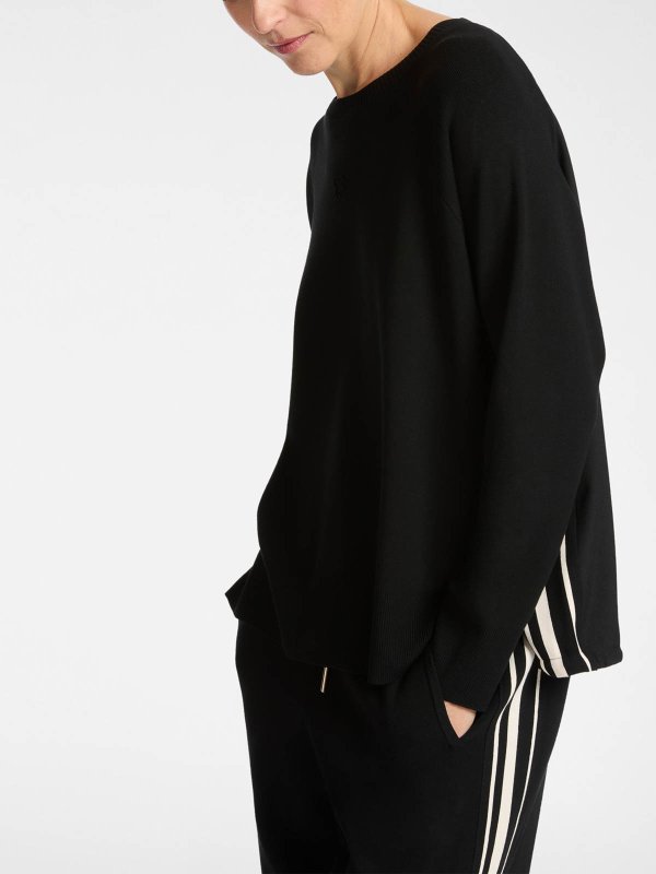 ELENA MIRO`: クルーネック online - クルーネック - 黒