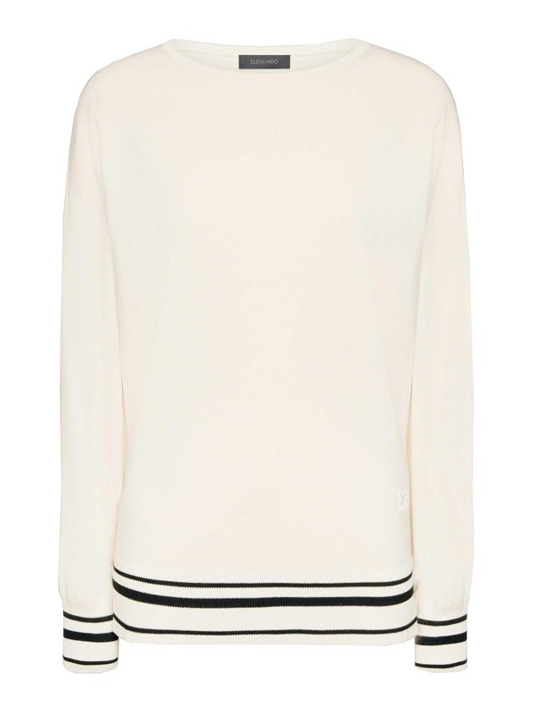 ELENA MIRO`: クルーネック - クルーネック - 黒