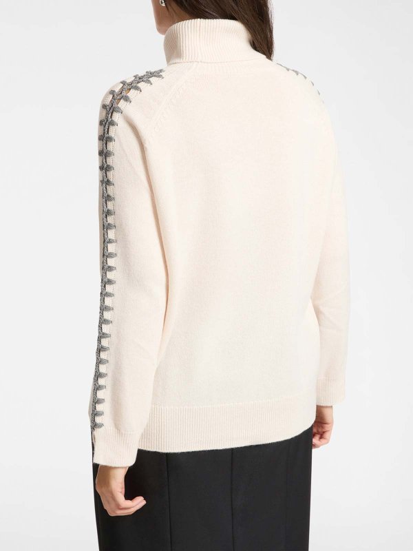 The Best Shops ELENA MIRO`: Rollkragenpullover  und Polo-Ausschnitt - Rollkragenpullover - Weiß