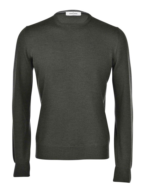 GRAN SASSO: クルーネック - クルーネック - 黒
