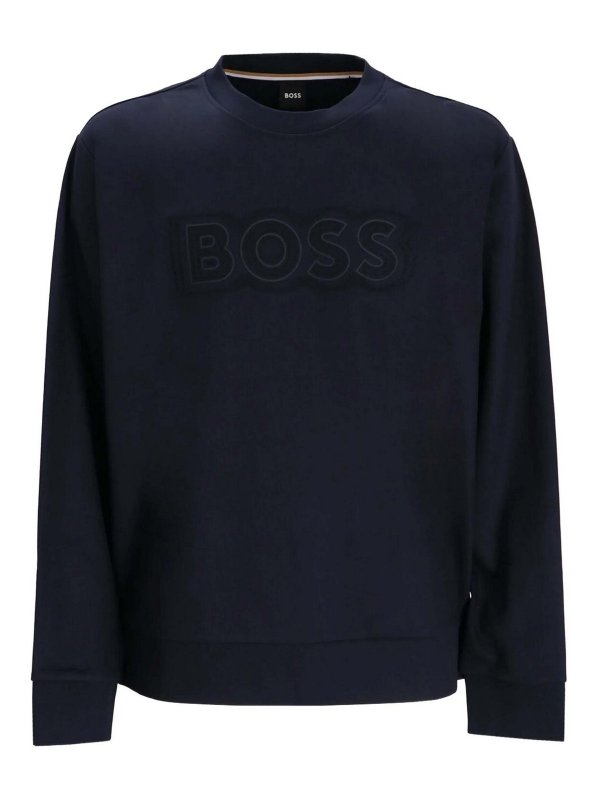 Hugo Boss: クルーネック - クルーネック - ダークブルー