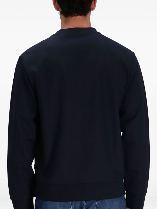 クルーネック - ダークブルー shop online: Hugo Boss