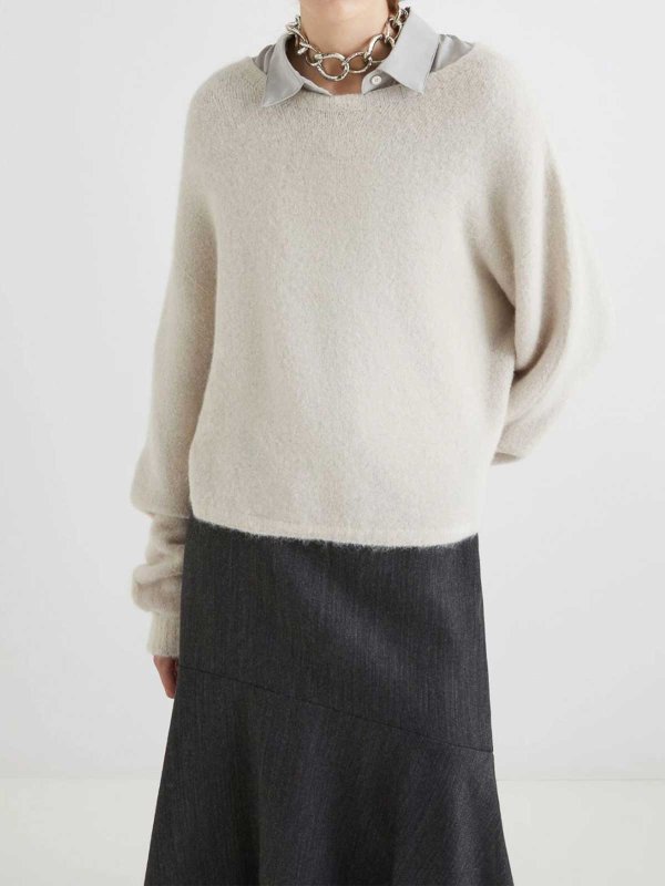 MARELLA: Strickpullover mit Rundhalsausschnitt online - Rundhalspullover - Braun