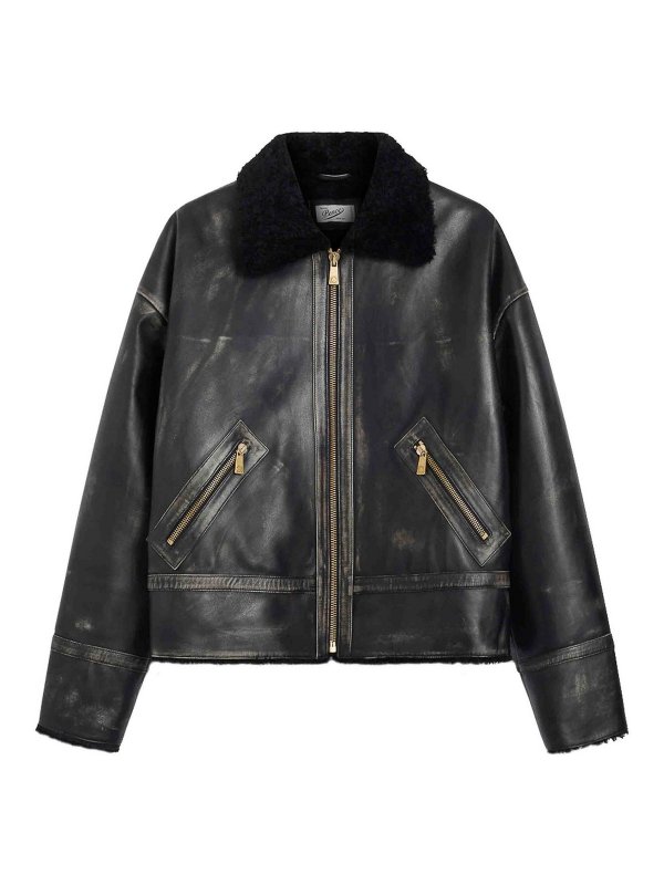 Pence: レザージャケット - レザージャケット - 黒