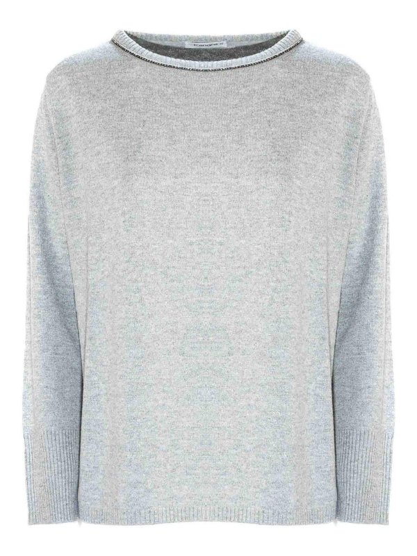 Kangra Cashmere: クルーネック - クルーネック - ヌードカラー