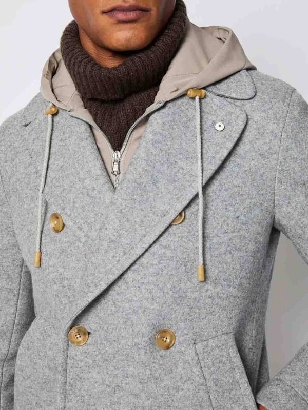 膝丈コート - グレー shop online: L.B.M 1911