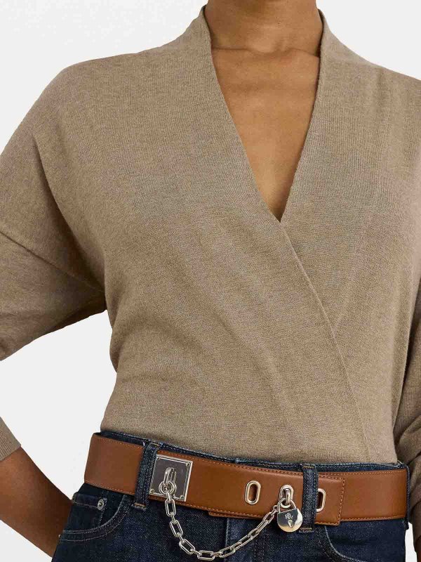 LAUREN RALPH LAUREN buy online クルーネック - クリーム