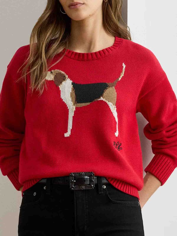 The Best Shops LAUREN RALPH LAUREN: クルーネック - 赤