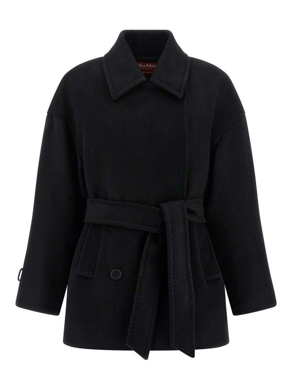 The Best Shops MAX MARA STUDIO: カジュアルジャケット - カジュアルジャケット - 黒