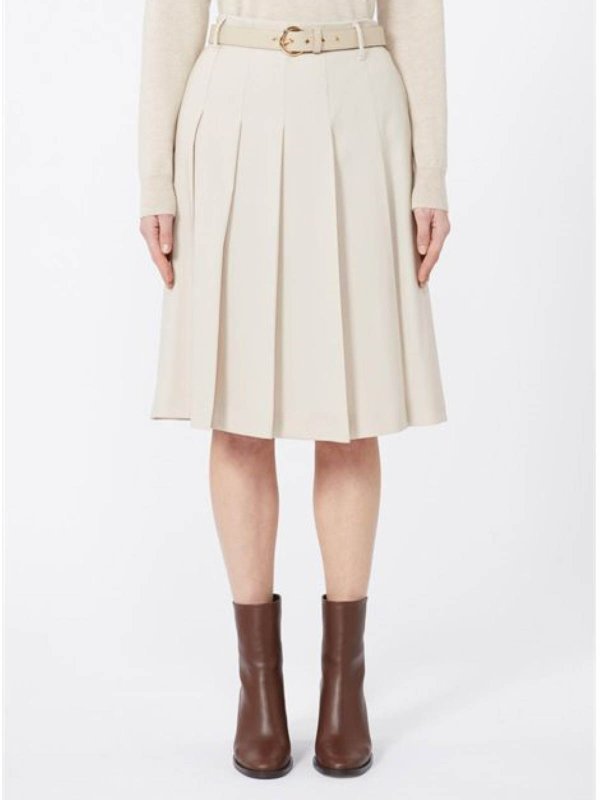 The Best Shops MAX MARA STUDIO: Knielange und Midi Röcke - Midirock - Beige