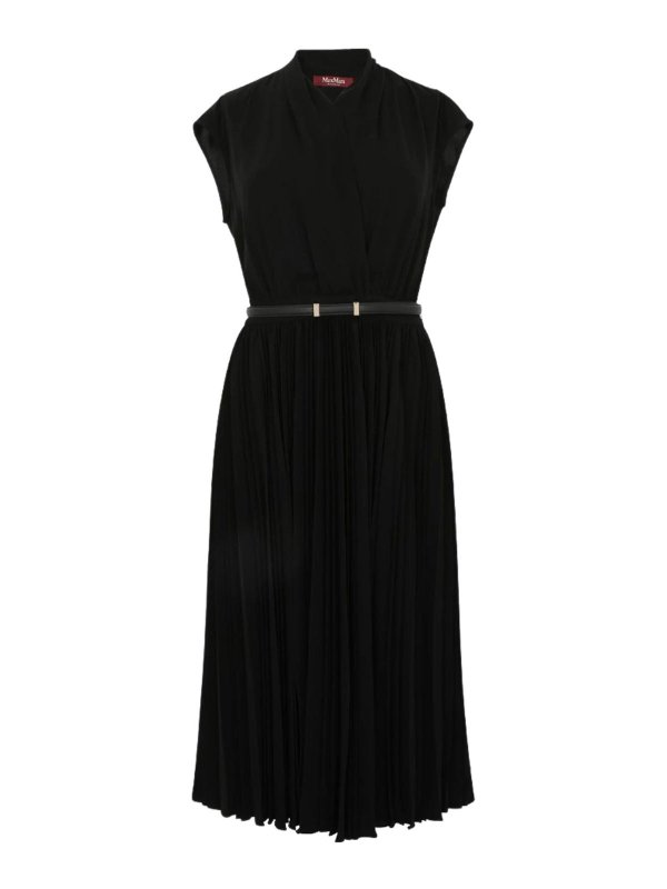 MAX MARA STUDIO: ニーレングスドレス - 膝丈ドレス - 黒