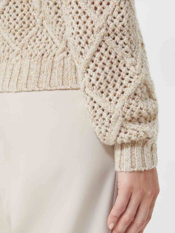 The Best Shops MAX MARA STUDIO: Rundhalspullover - Beige