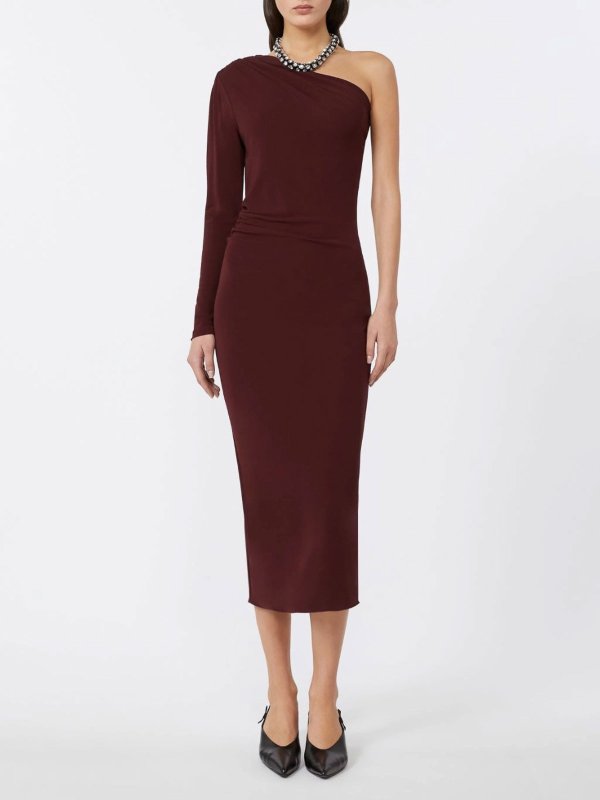 MAX MARA STUDIO: ニーレングスドレス online - 膝丈ドレス - ダークレッド