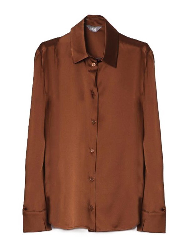 Max Mara: Camisas - Camisa - Marrón