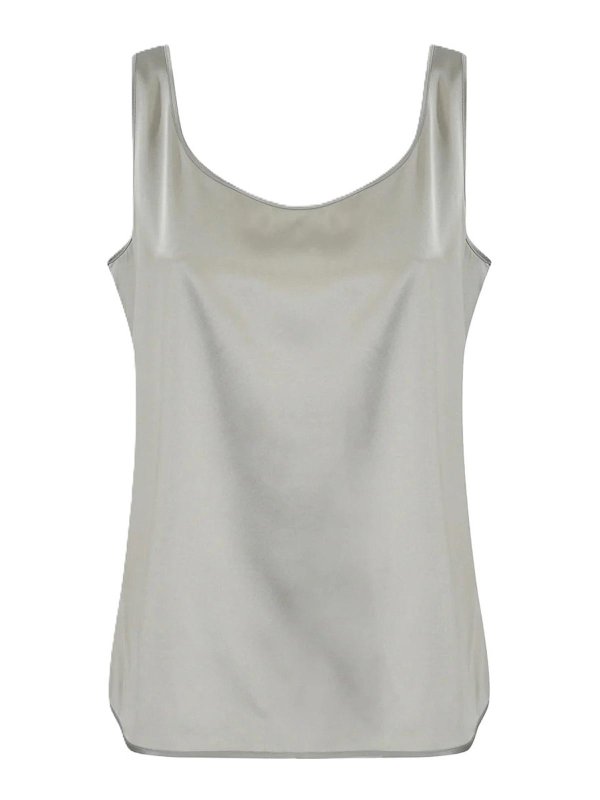 Max Mara: Tops y camisetas sin mangas - Top - Gris