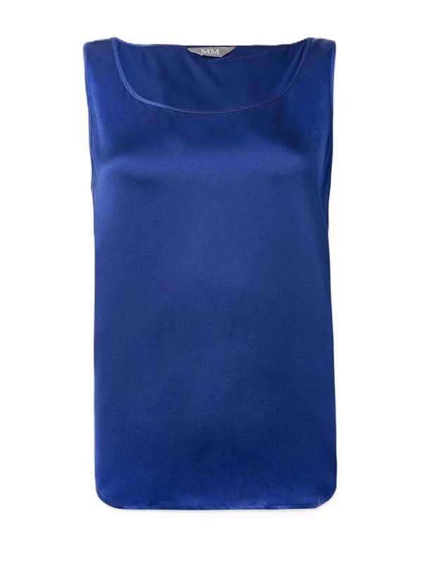 Max Mara: Tops y camisetas sin mangas - Top - Azul