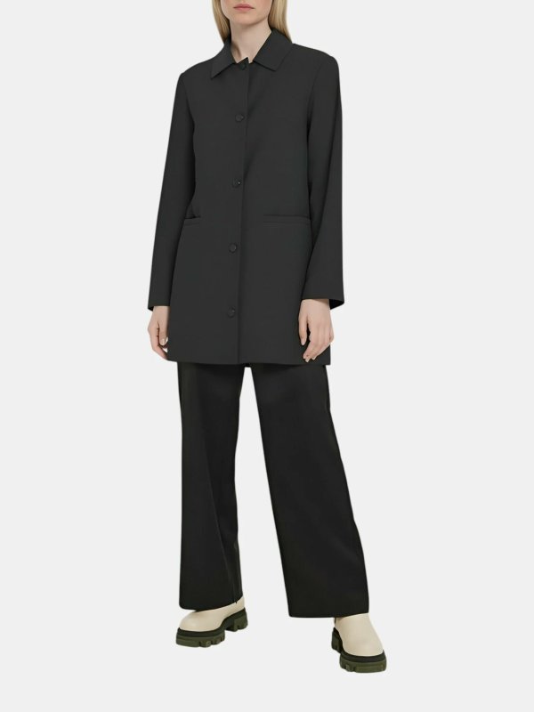 Max Mara: Abrigos semilargos online - Abrigo Midi - Negro