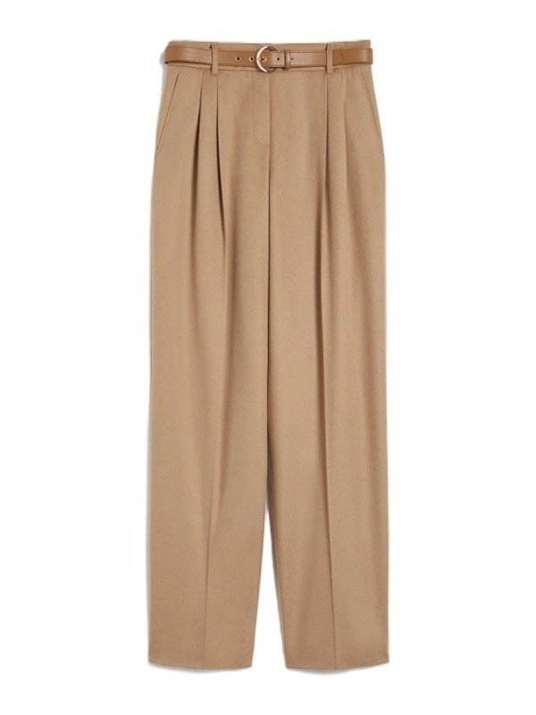 MAX MARA STUDIO: カジュアルトラウザー - カジュアルパンツ - キャメル