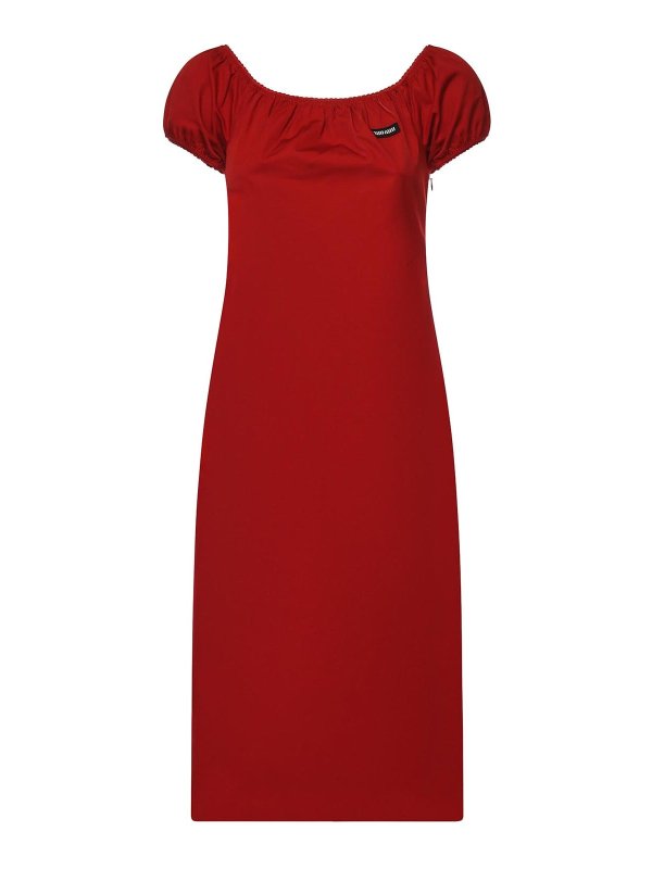 MIU MIU: short dresses - Cotton Dress With Logo