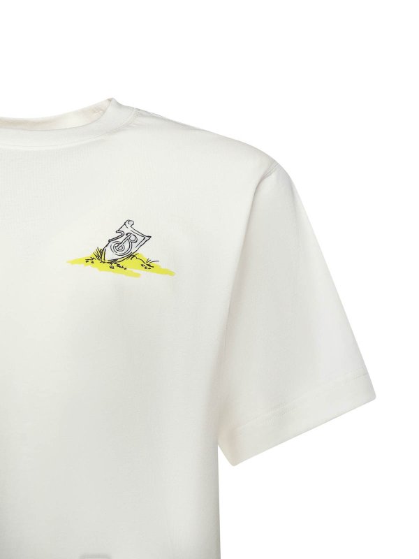 BURBERRY: t-shirts online - Sleeping Knight Cotton T-Shirt