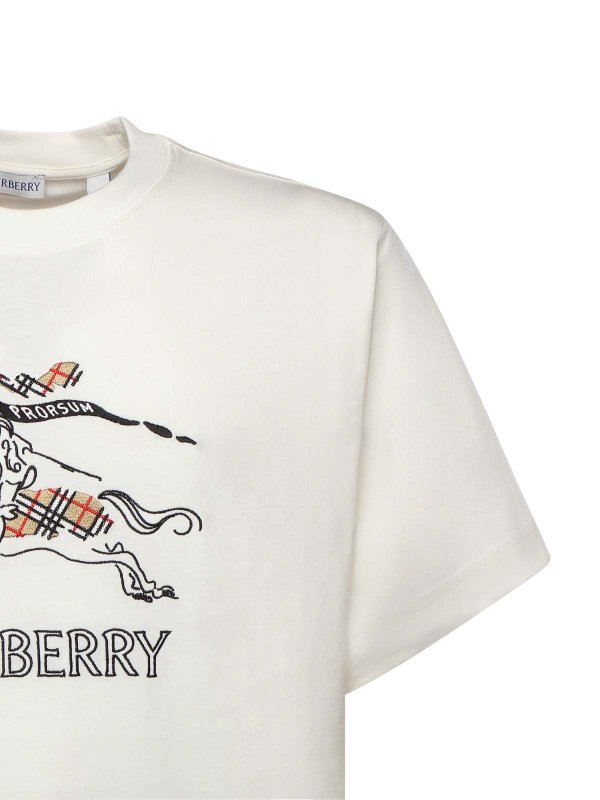 BURBERRY: t-shirts online - Cotton T-Shirt With Ekd Design