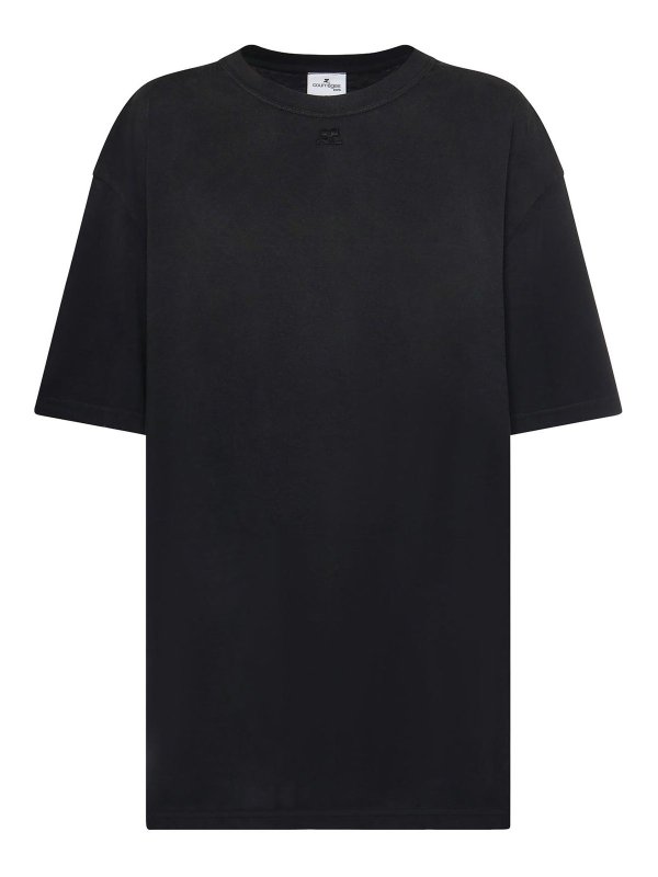 Courreges: Camisetas - Camiseta - Negro