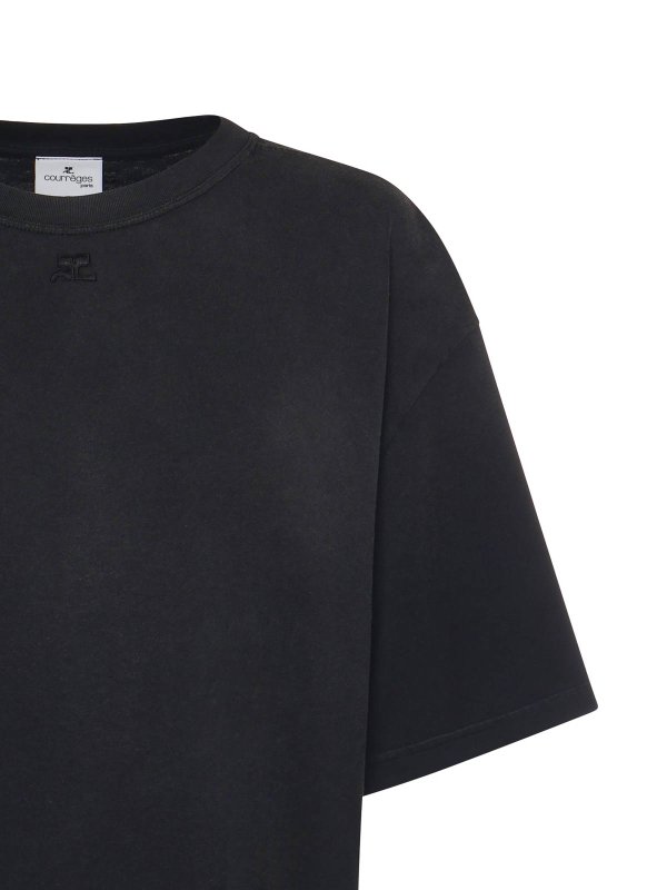 Courreges: Camisetas online - Camiseta - Negro