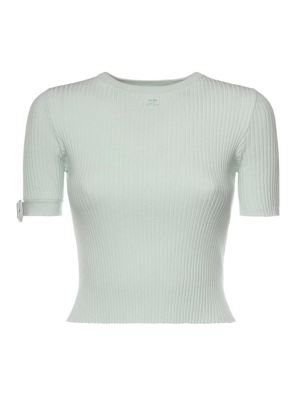 Courreges: Tops & Débardeurs - Top - Vert Clair