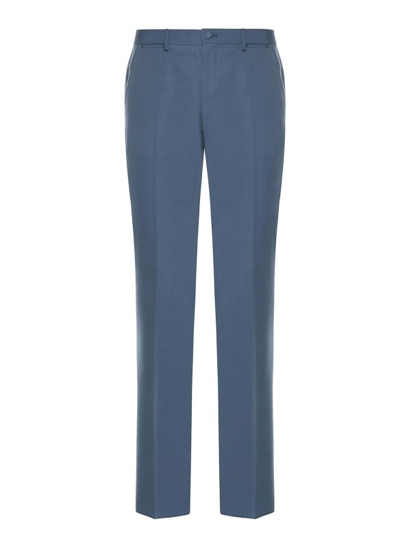 DOLCE & GABBANA: カジュアルトラウザー - カジュアルパンツ - ブルー